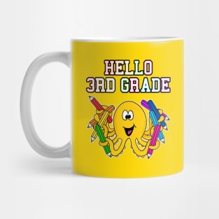 Hello 3rd Grade Octopus Back To School Mug
